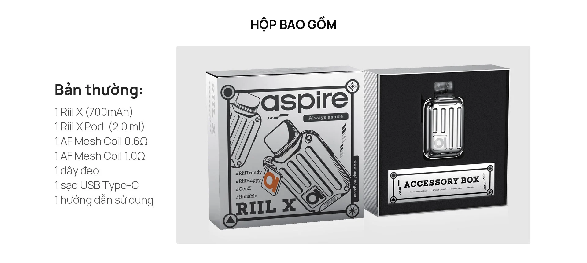 Rill X Pod Kit - Trải Nghiệm Vaping Đẳng Cấp Với Hiệu Năng Vượt Trội Tại Luxvape Aspire