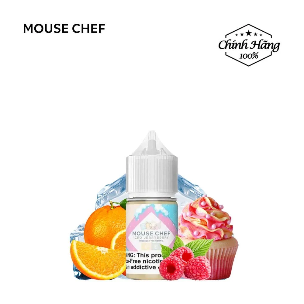 Mouse Chef Iced Jerryberry 100ML - Trải nghiệm Hương vị Cam Kem Việt Quất Độc Đáo mouse chef