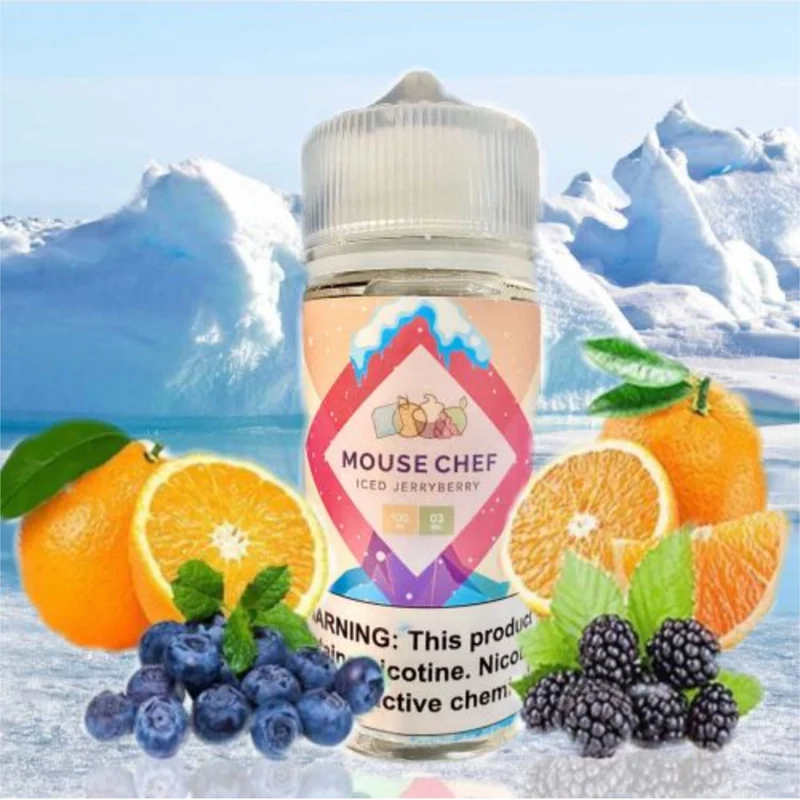 Mouse Chef Iced Jerryberry 100ML - Trải nghiệm Hương vị Cam Kem Việt Quất Độc Đáo mouse chef