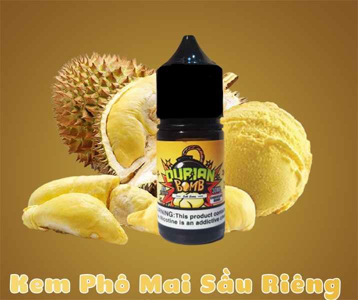 Juice Durian Bomb – Tinh Dầu Vị Sầu Riêng Độc Đáo Cho Trải Nghiệm Vaping Mạnh Mẽ Juice Durian Bomb
