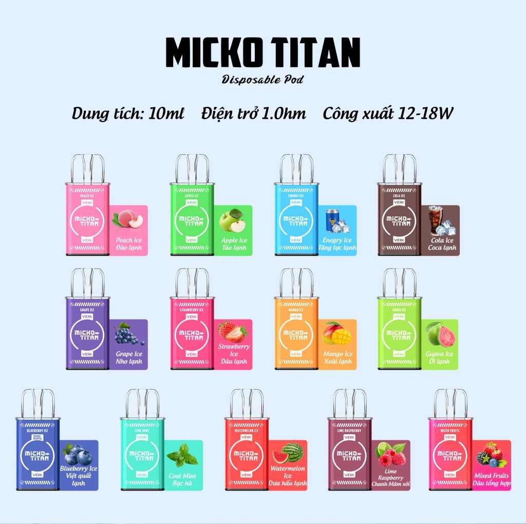 Đầu Pod Veiik Micko Titan – Sự Kết Hợp Hoàn Hảo Giữa Hiệu Suất và Tiện Lợi Đầu Pod Veiik Micko Titan