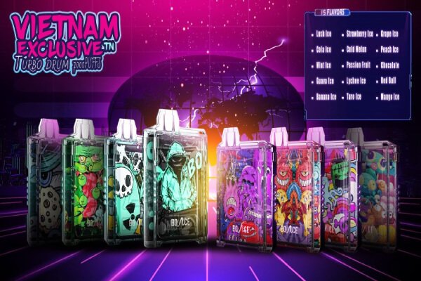 Bounce Turbo Drum Box 7000 Puffs: Pod 1 Lần "Thế Hệ Mới" - Vaping "Thả Ga" 7000 Hơi Bounce Turbo Drum