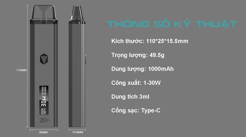 ZQ Xtal Pro 30W Pod System