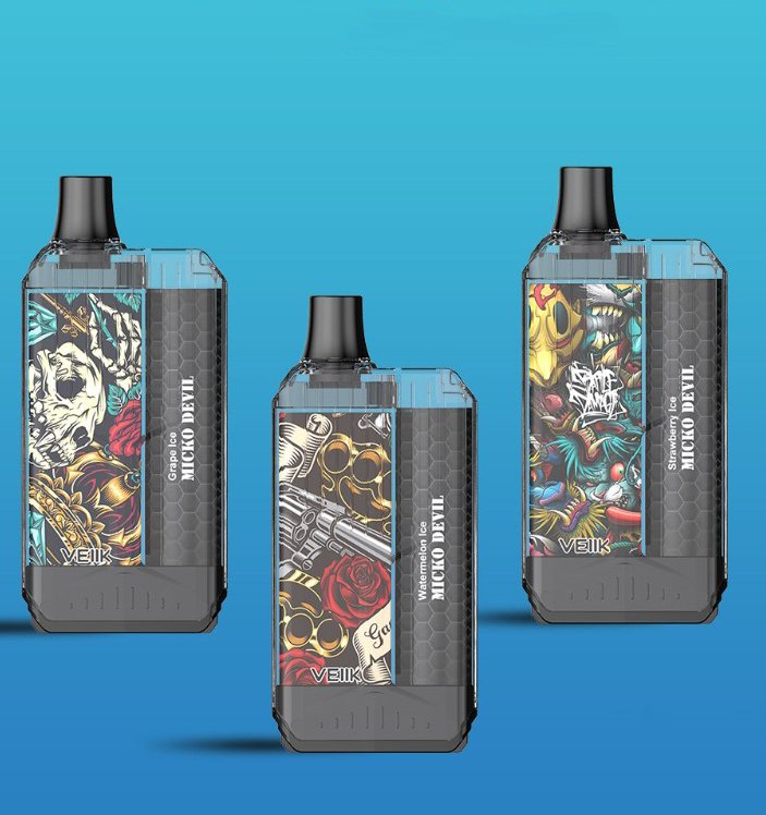 Veiik Micko Devil 6500 Puffs: Pod 1 Lần "Siêu Khủng" - 6500 Hơi, Sạc Lại, Hương Vị "Bùng Nổ" Veiik Micko Devil 6500 Puffs
