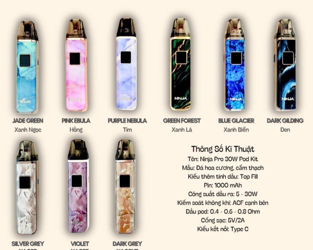 Ninja Pro Pod Kit: Sản phẩm mới nhưng đầy hứa hẹn trong thế giới vaping Ninja Pro