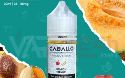 Tinh Dầu Saltnic Caballo Peach Melon: “Bùng Nổ” Vị Đào Dưa Lưới – “Thăng Hoa” Cảm Xúc